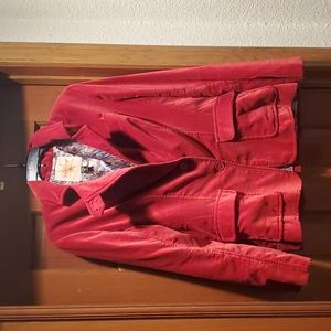 PLENTY Red velvet blazer. Size 10.
